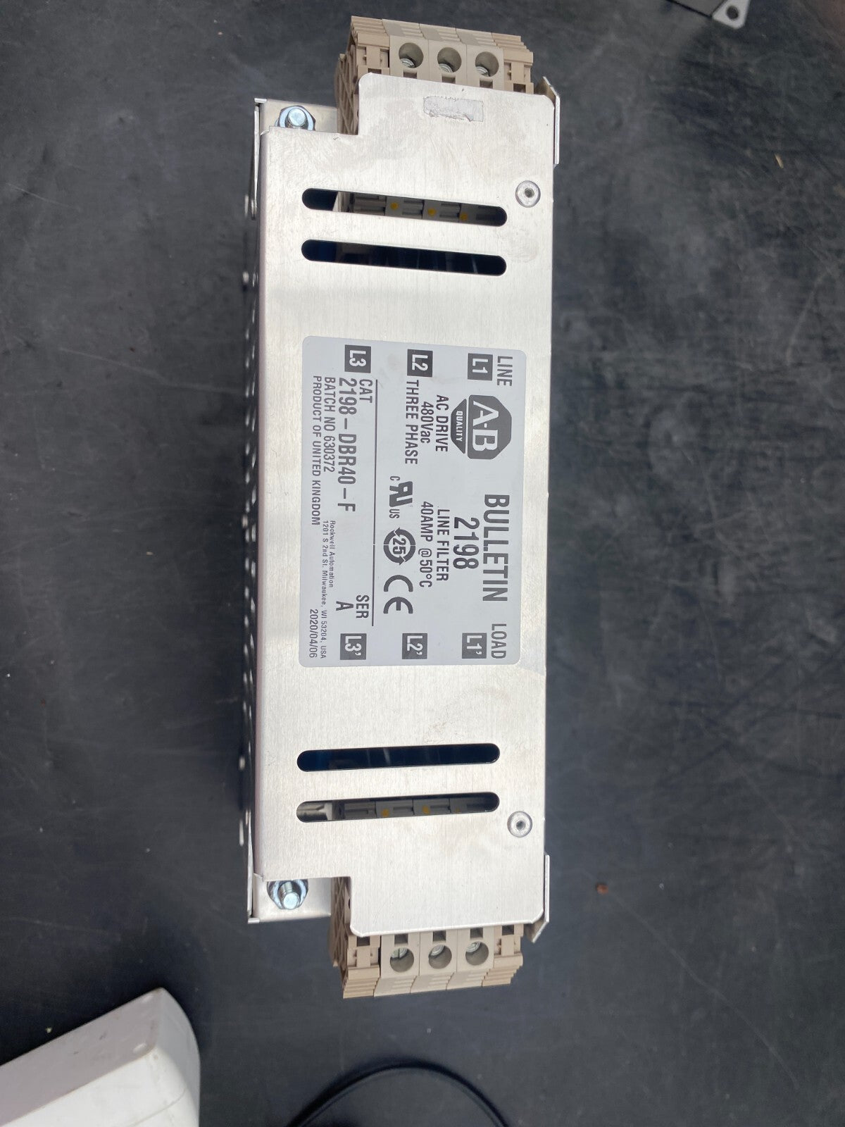 ALLEN - BRADLEY BULLETIN 2198 Line filter 2198 - DBR40 - F - KLR Automation