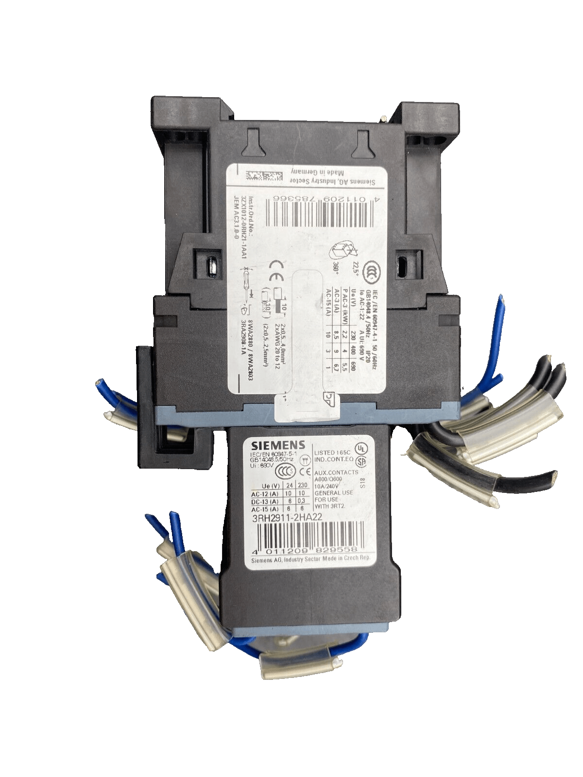 1pc x SIEMENS 3RT2016 - 2BB41 + 3RH2911 - 2HA22 - KLR Automation
