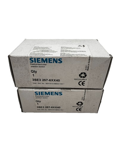 SIEMENS 3SE3257 - 6XX40 POSITION SWITCH x2pc - KLR Automation