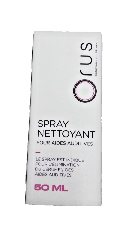 ORUS SPRAY NETTOYANT POUR AIDE AUDITIVES 50 ML x4pc - KLR Automation