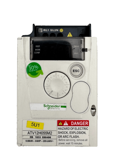 SCHNEIDER ELECTRIC ATV12H055M2 0.55kW 3/4HP 200 - 240V VARIATEUR DE FREQUENCE - KLR Automation