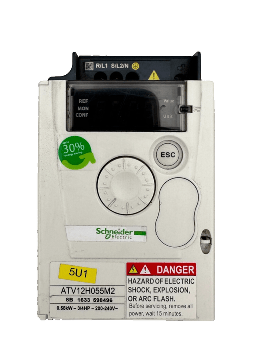 SCHNEIDER ELECTRIC ATV12H055M2 0.55kW 3/4HP 200 - 240V VARIATEUR DE FREQUENCE - KLR Automation