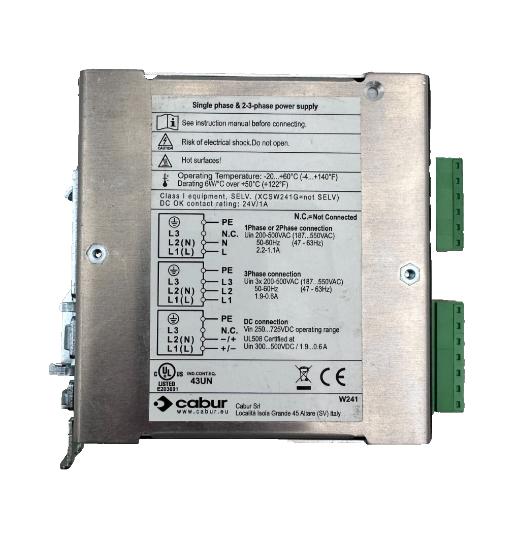 CABUR XCSW241C UNIVERSAL POWER SINGLE PHASE / 2-3 PHASE POWER SUPPLY