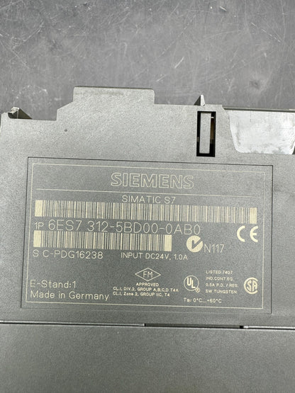 Siemens SIMATIC S7-300 CPU312C 6ES7 312-5BD00-0AB0 6ES7312-5BD00-0AB0