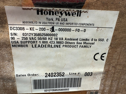 HONEYWELL UDC3300 DC330B - KE - 200 - 21 - 000000 - F0 - 0 REGULATEUR NUMERIQUE UNIVERSEL - KLR Automation