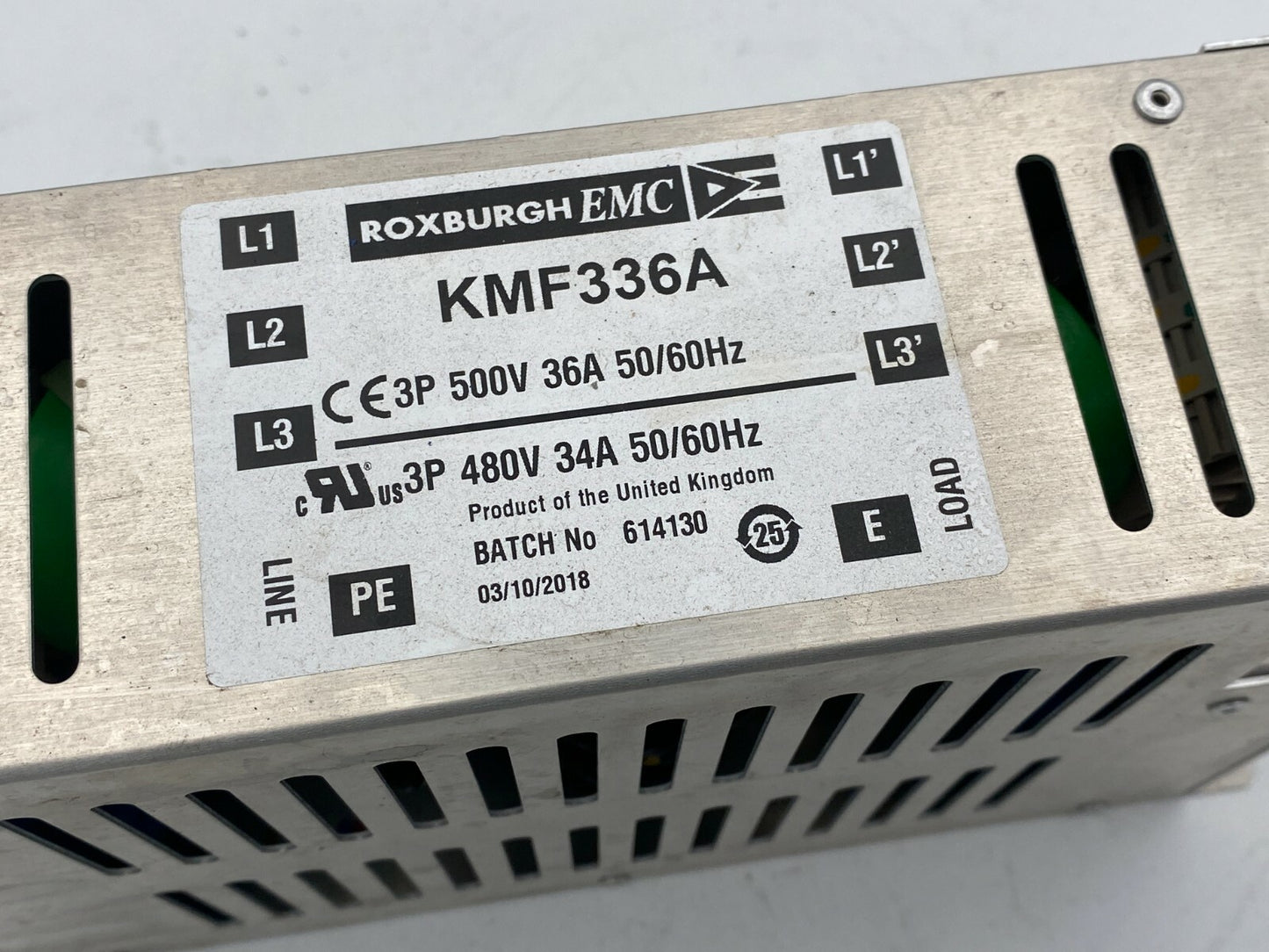 KMF336A Three Phase Mains Filter - KLR Automation