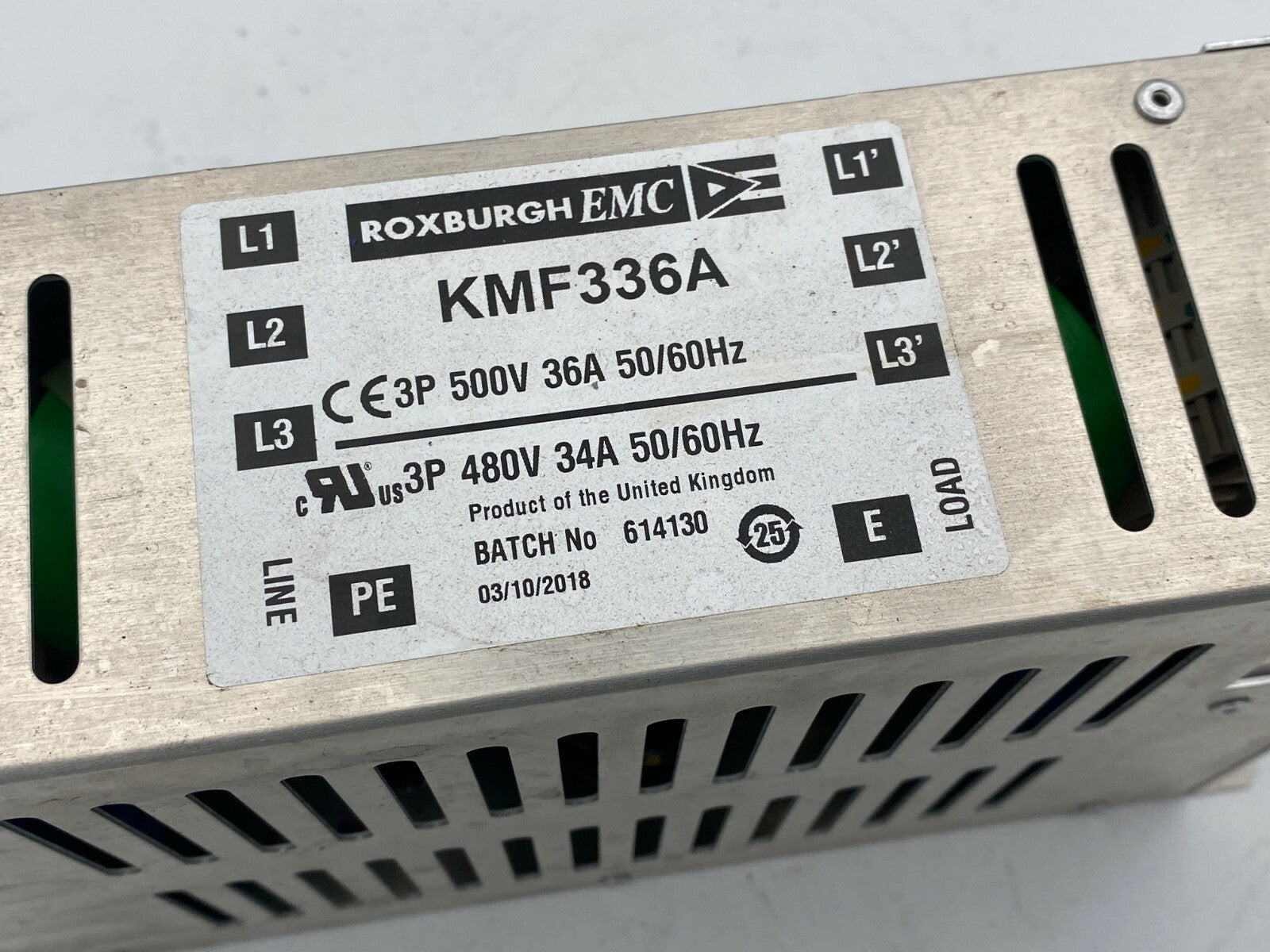 KMF336A Three Phase Mains Filter - KLR Automation