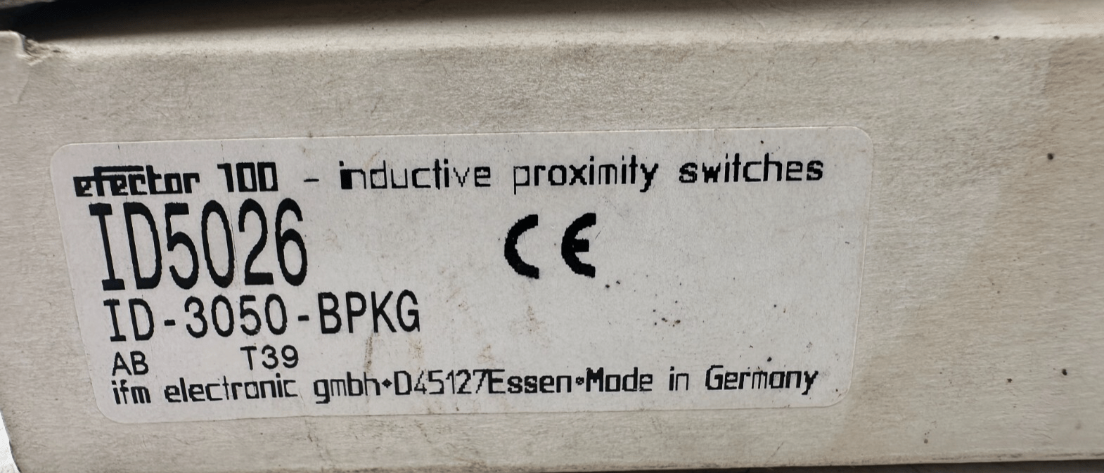IFM ELECTRONIC ID5026 EFFECTOR 100 ID - 3050 - BPKG INDUCTIVE PROXIMITY SWITCHES - KLR Automation