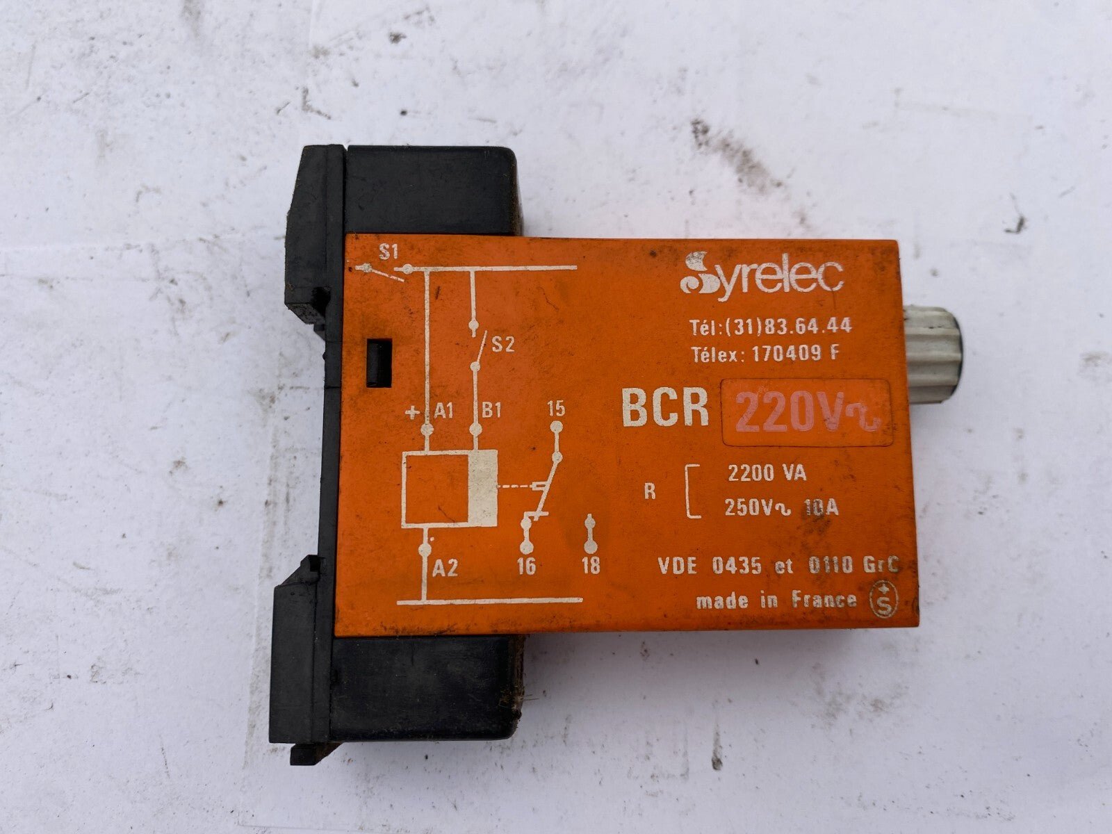 1pc x SYRELEC BCR TIMED RELAY 220V - KLR Automation