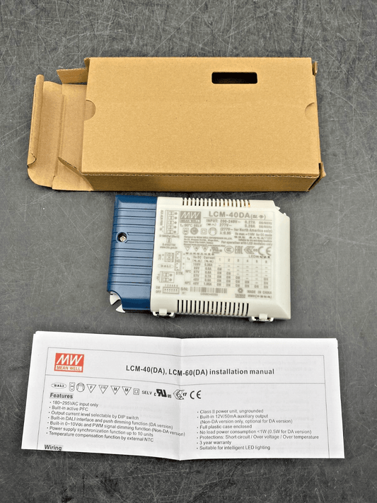 NEW MEAN WELL LCM - 40DA MULTIPLE STAGE LED CONDUCTEUR - KLR Automation