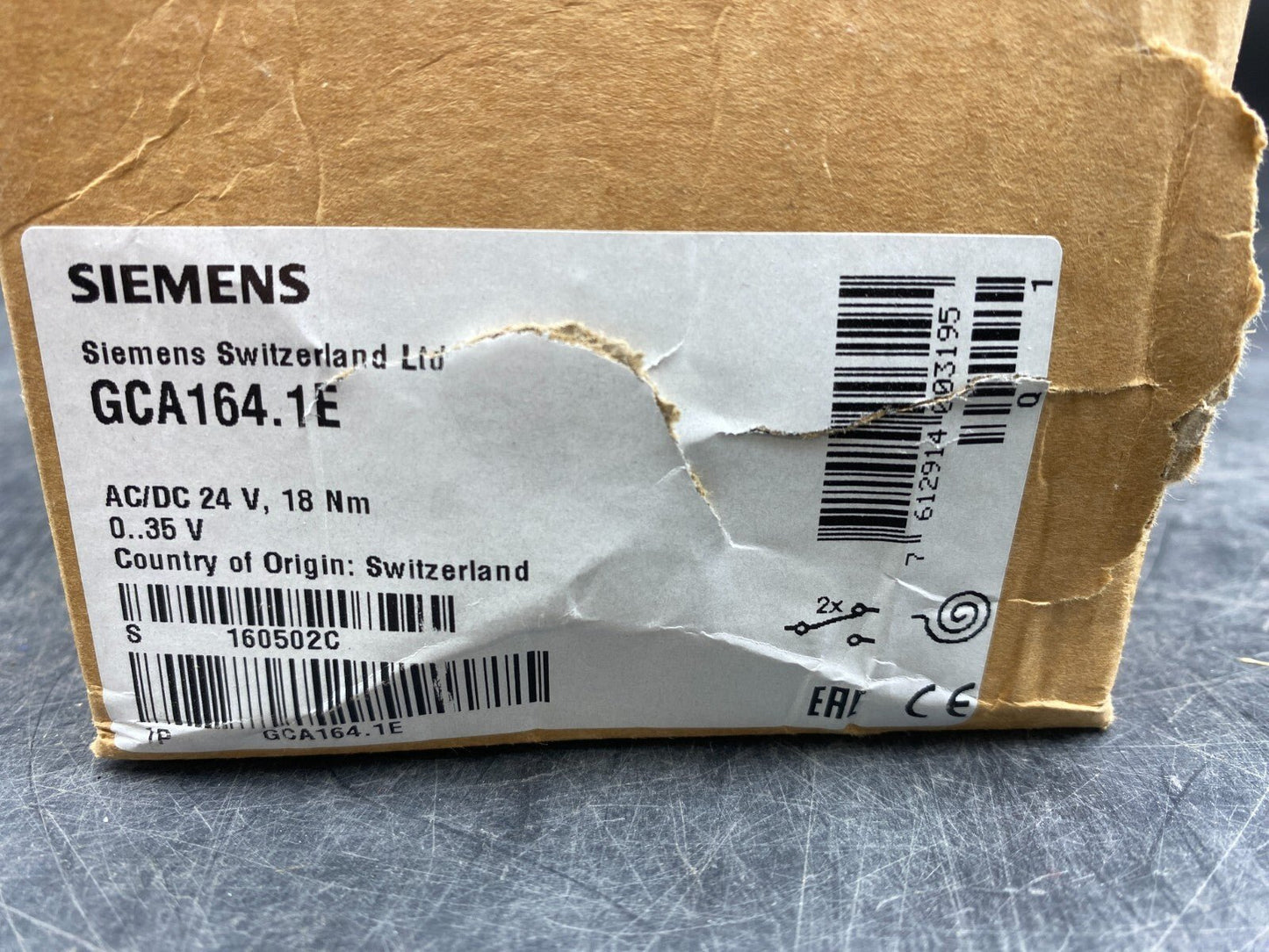 SIEMENS GCA164.1E AC/DC 24V 18Nm SERVOMOTOR - KLR Automation