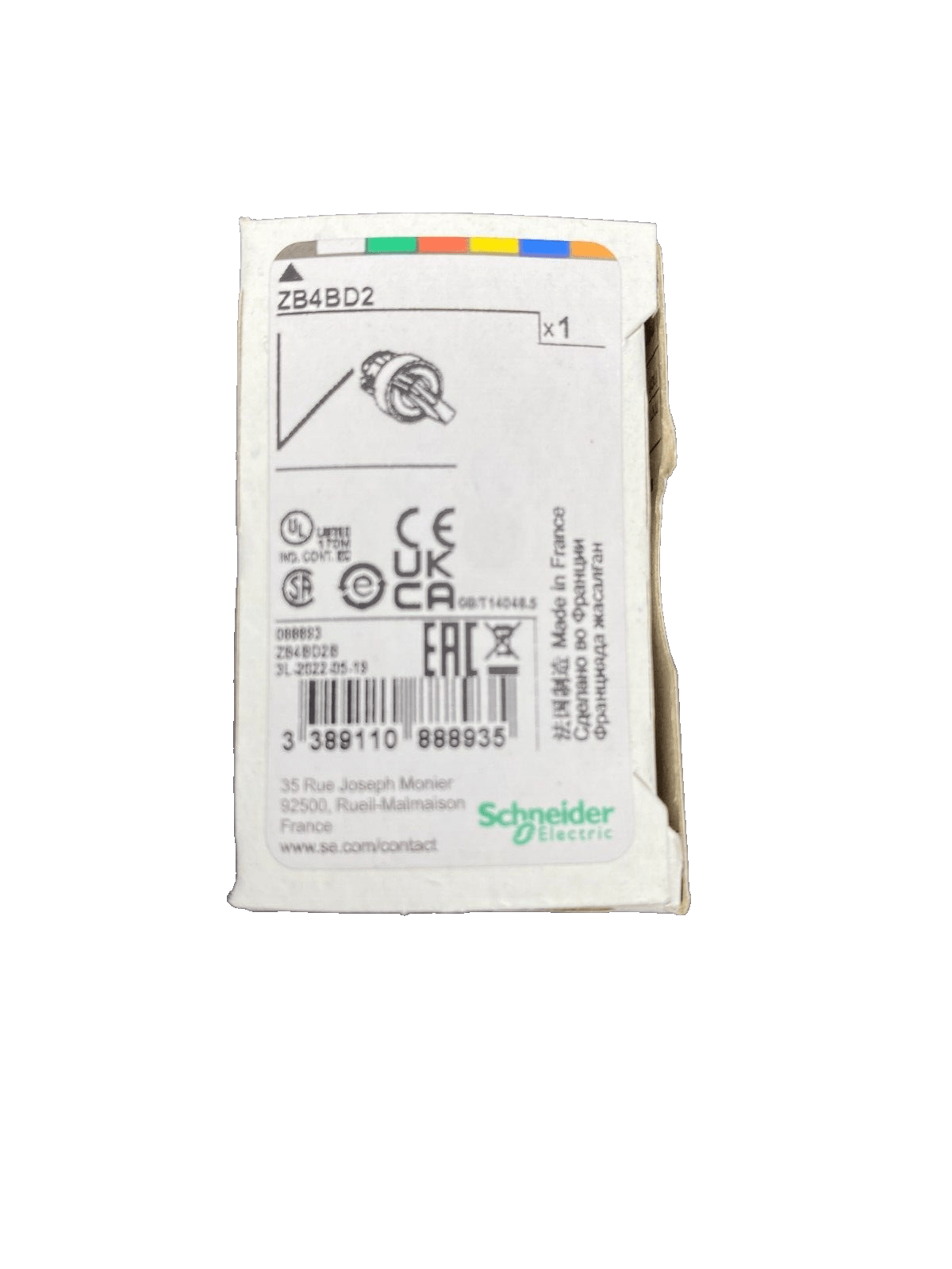 SCHNEIDER ELECTRIC ZB4BD2 TETE DE COMMANDE x3pc - KLR Automation