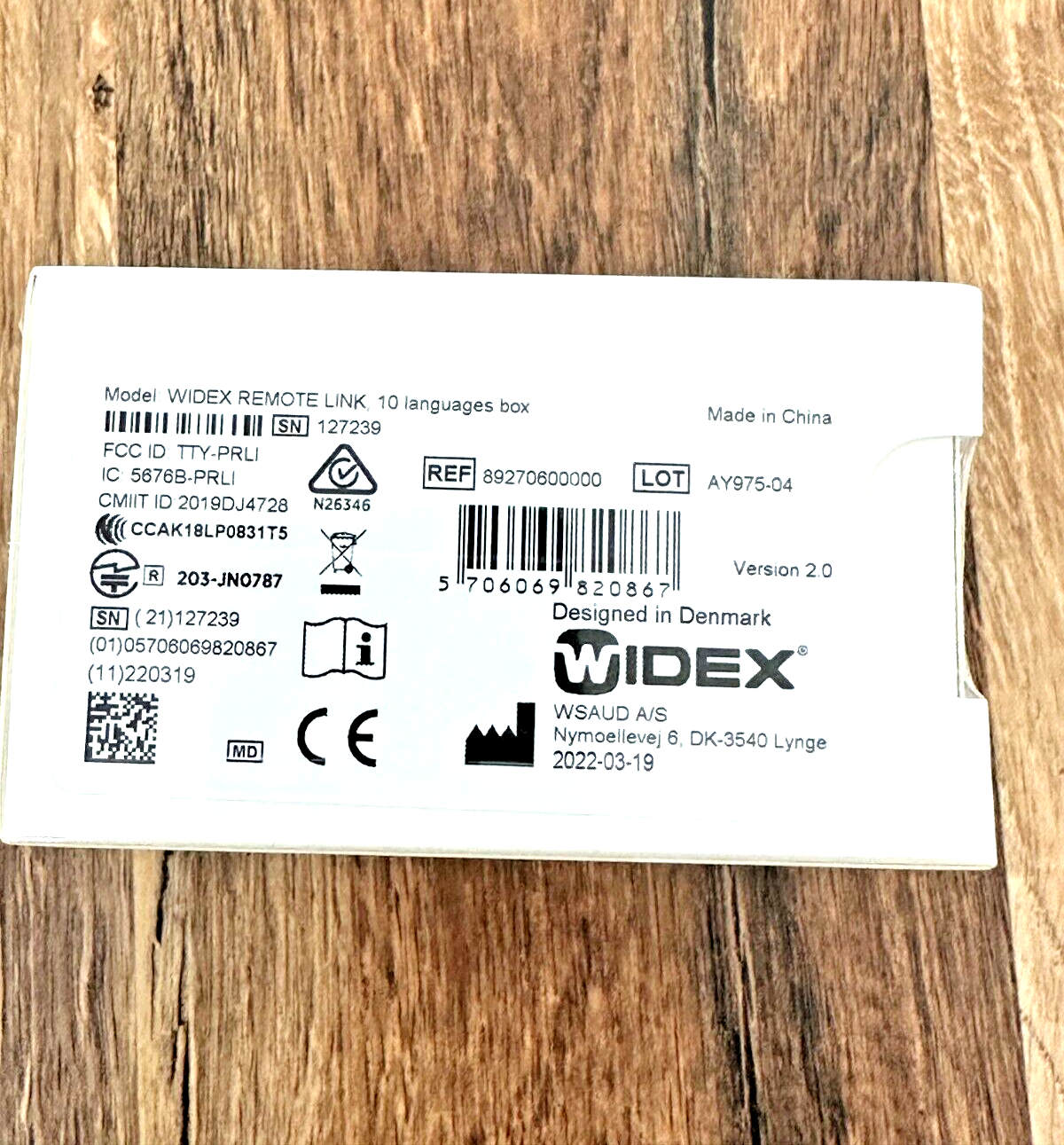 Lot of 10 pc x WIDEX  REMOTE LINK 10 Languages Box Version 2.0  iPhone /iPad New