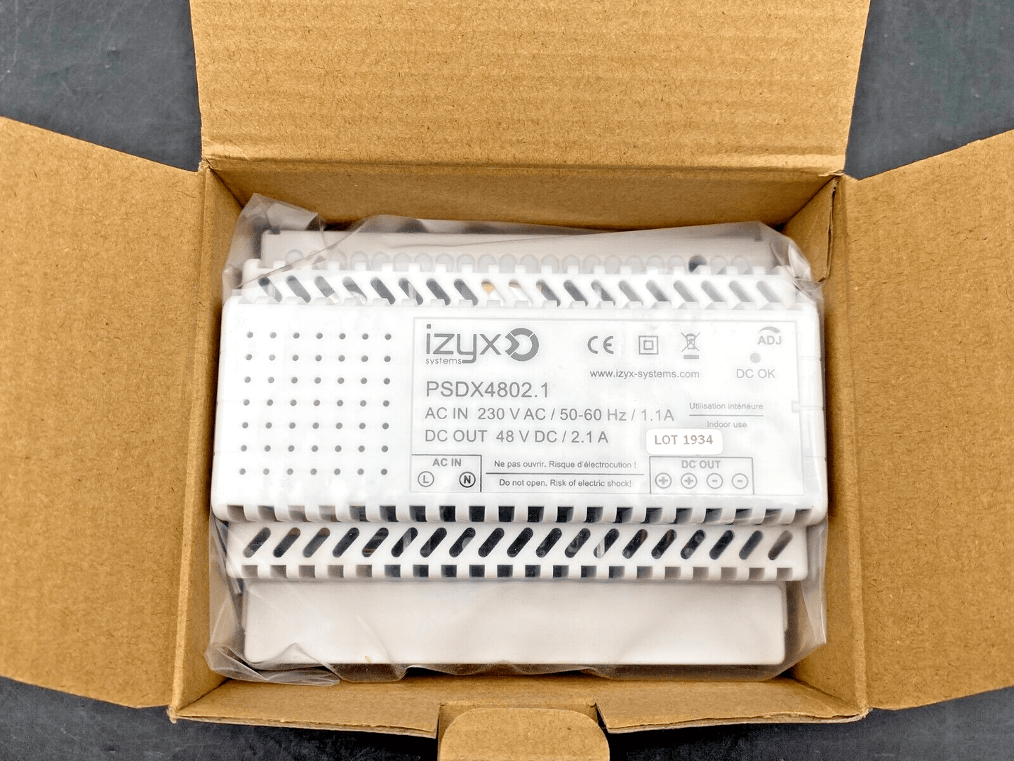 NEW IZYX PSDX4802.1 ALIMENTATION RAIL DIN 7M 230V AC / 48V DC - KLR Automation