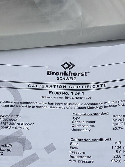 Bronkhorst F-111BI In-Flow Debimetre  F-111BI-20K-AGD-55-V