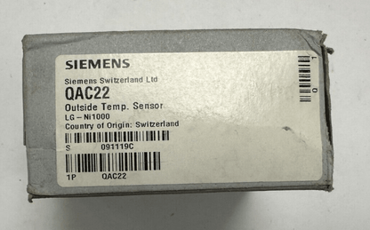 SIEMENS QAC22 SONDE TEMPERATURE EXTERIEURE LG - NI1000 - KLR Automation