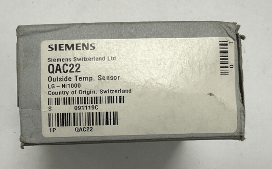 SIEMENS QAC22 SONDE TEMPERATURE EXTERIEURE LG - NI1000 - KLR Automation