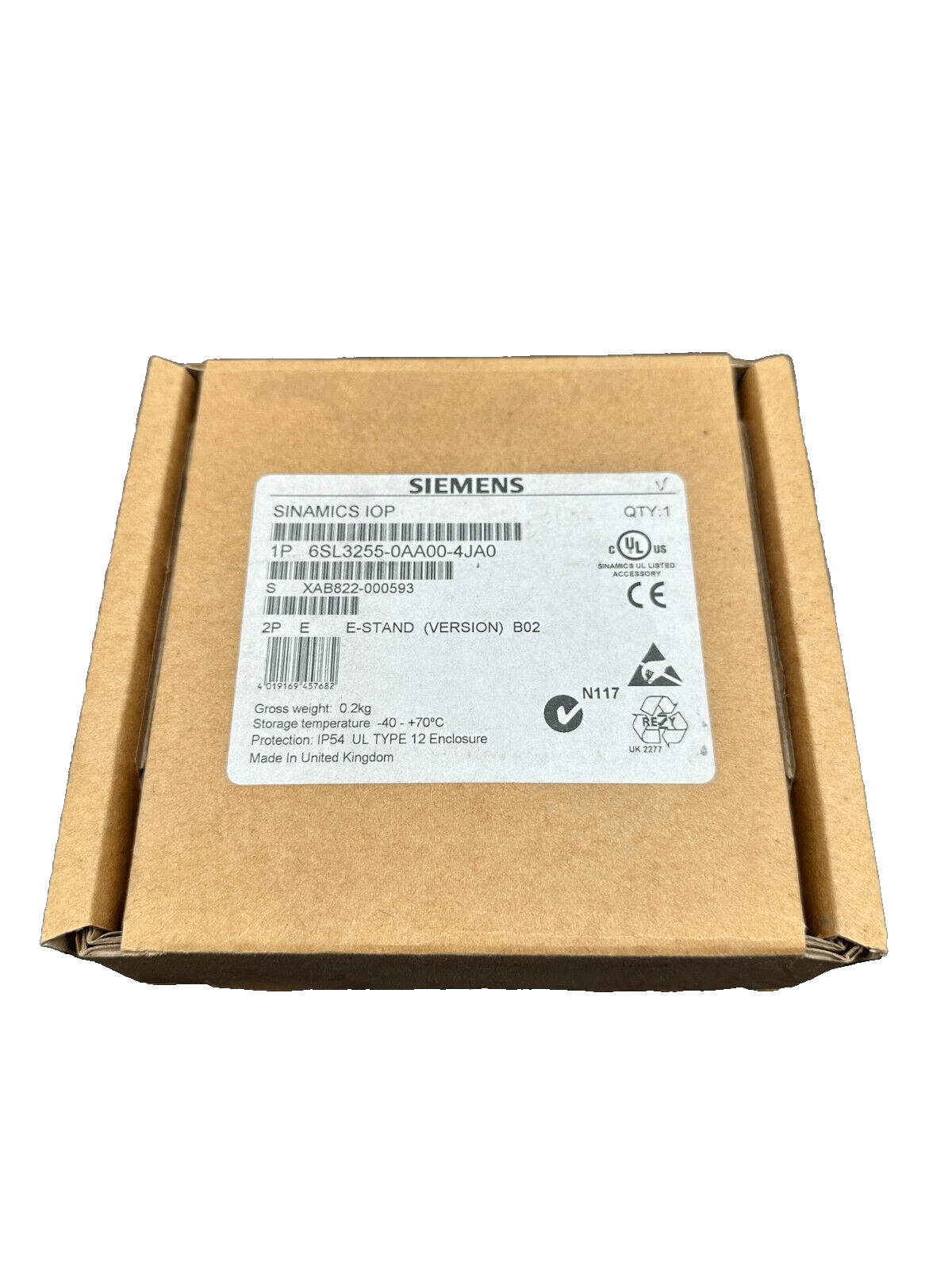SIEMENS 6SL3255 - 0AA00 - 4JA0 SINAMICS IOP E - STAND VERSION B02 - KLR Automation