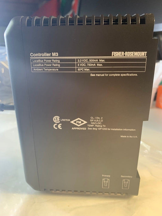 Fisher Rosemount Emerson DeltaV KJ2002X1 - BA1 Controller M3 . - KLR Automation