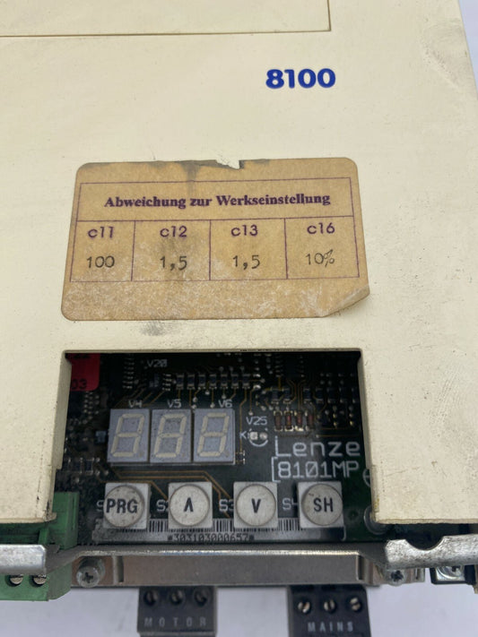 LENZE - 33.8106 - E / Variateur de fréquence - KLR Automation