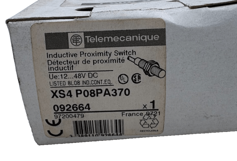 TELEMECANIQUE DETECTEUR DE PROXIMITE XS4 P08PA370 x1 - KLR Automation