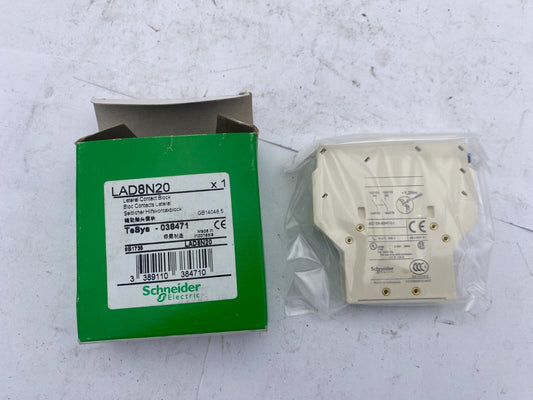 1pc x SCHNEIDER ELECTRIC LAD8N20 TESYS 038471 BLOC CONTACTS LATERAL