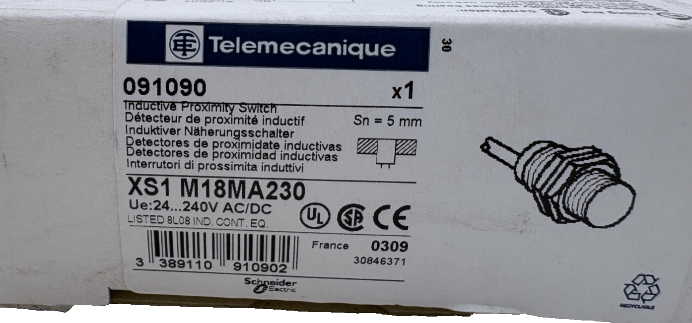 TELEMECANIQUE DETECTEUR DE PROXIMITE XS1 M18MA230 5mm x1 - KLR Automation