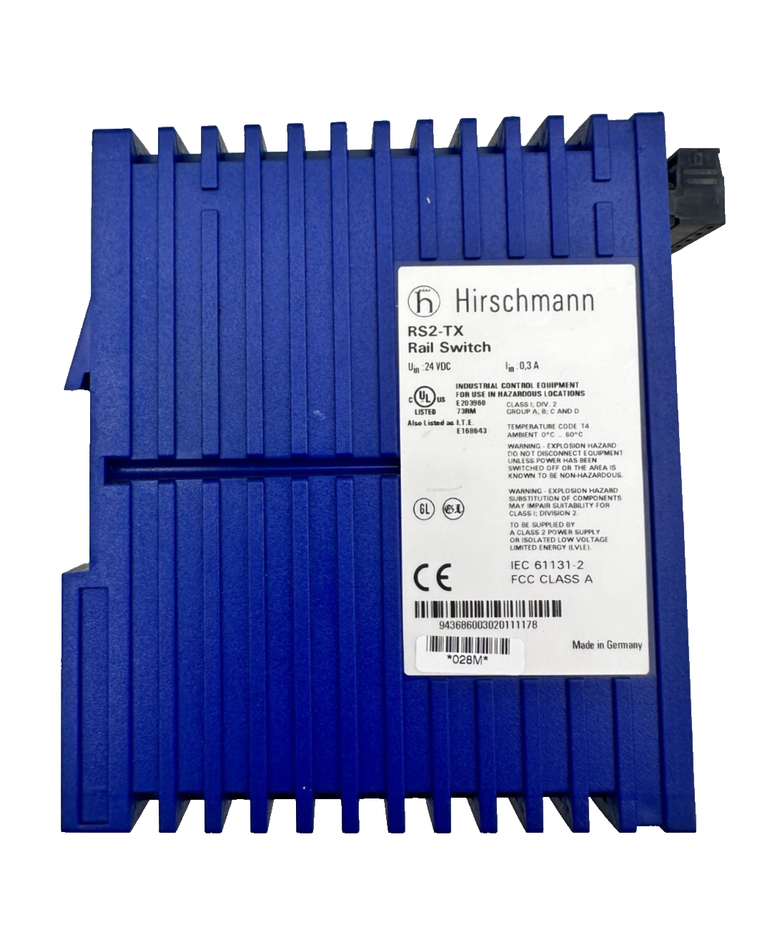 4pc x HIRSCHMANN RS2-TX RAIL SWITCH 24 VDC