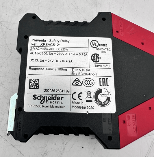 SCHNEIDER ELECTRIC XPSAC5121 XPS - AC SAFETY RELAY - KLR Automation