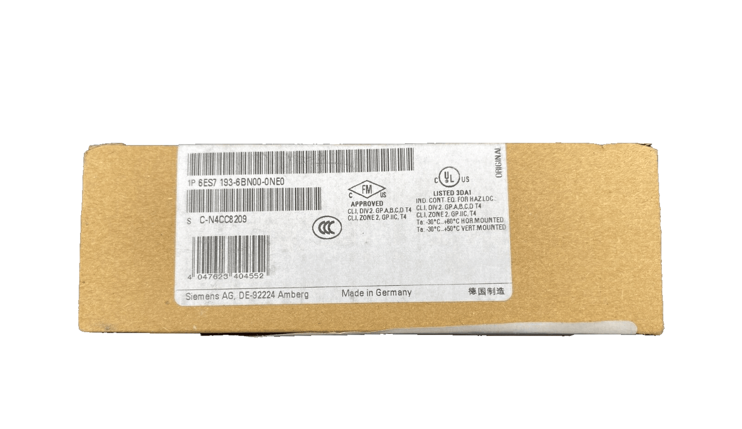 SIEMENS SIMATIC ET200SP BASE UNIT 6ES7193 - 6BN00 - 0NE0 - KLR Automation