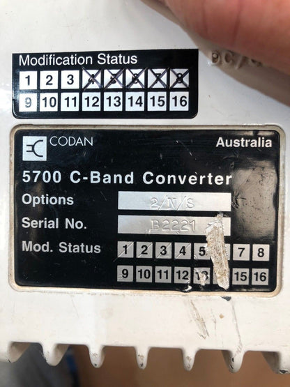 CODAN 5700 C Band Converter Options 2 N S - KLR Automation