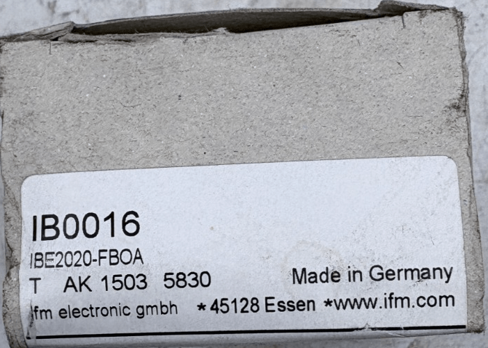 IFM ELECTRONIC IB0016 IBE2020 - FBOA CAPTEUR INDUCTIF x1 - KLR Automation