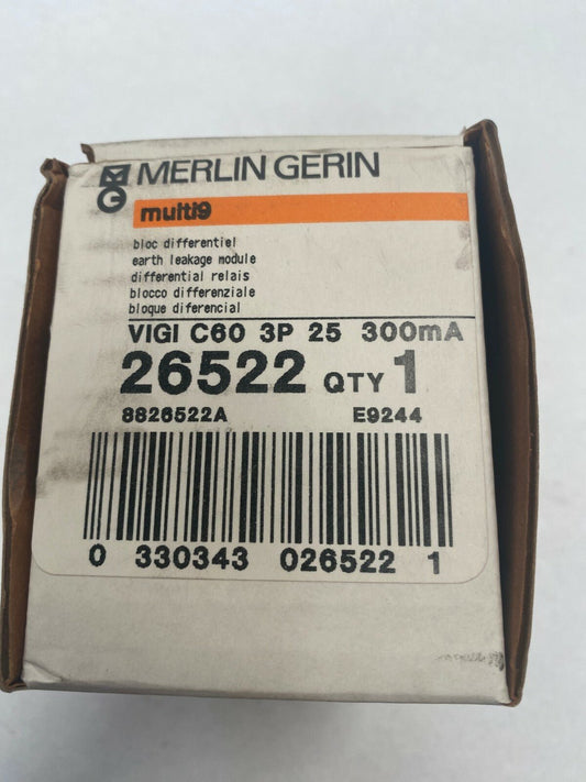 Merlin Gerin Schneider multi 9 vigi c60 26522 3p 25 300mA - KLR Automation