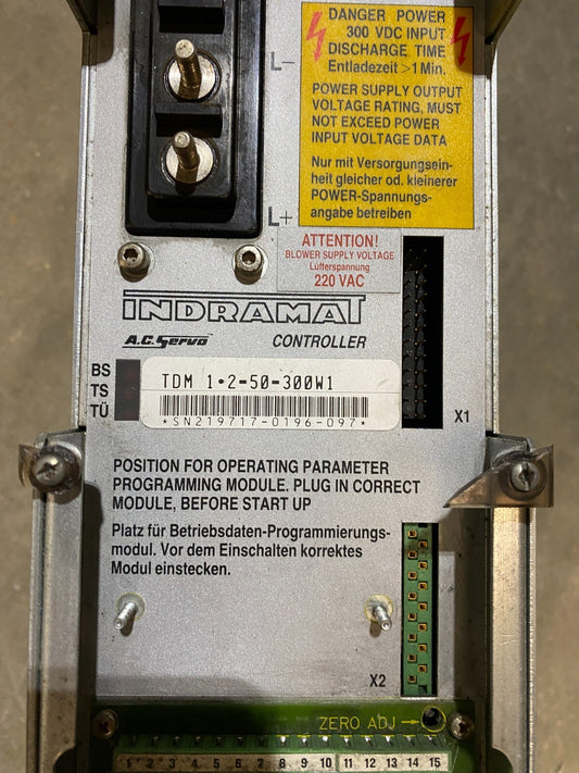 INDRAMAT TDM 1.2-50-300W1  SERVO CONTROLLER MODULE