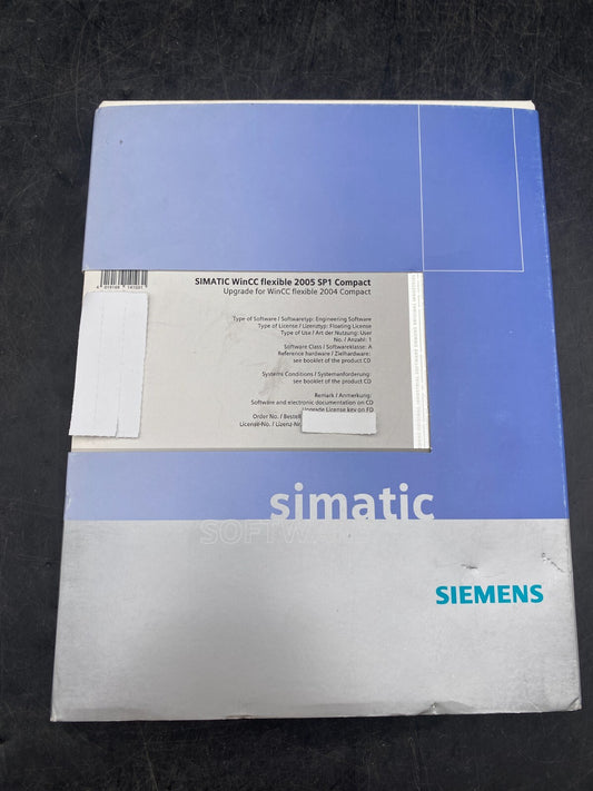 SIEMENS SOFTWARE SIMATIC WINCC FLEXIBLE 2005 SP1 COMPACT UPGRADE FOR 2004