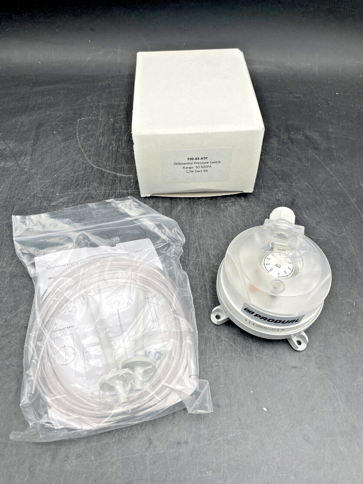LOT OF 3 PRODUAL 930 - 83 - ATP DIFFERENTIAL PRESSURE SWITCH 50 - 500PA - KLR Automation