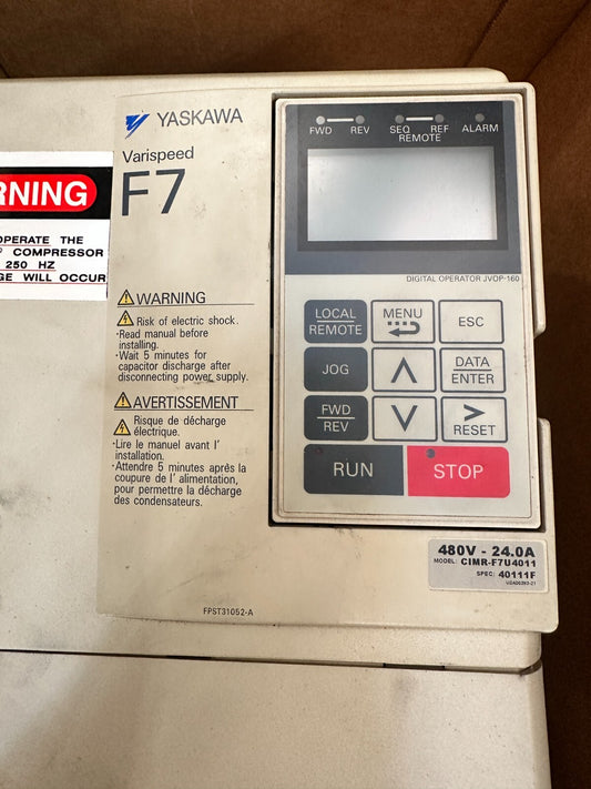 YASKAWA VARISPEED F7 CIMR-F7U4011F-086 CIMR-F7U4011