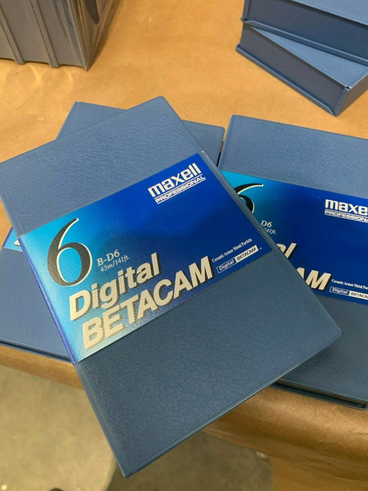 3 X Maxell Digital BETACAM Tapes D6 B - D6 + 2 B - D22 - KLR Automation