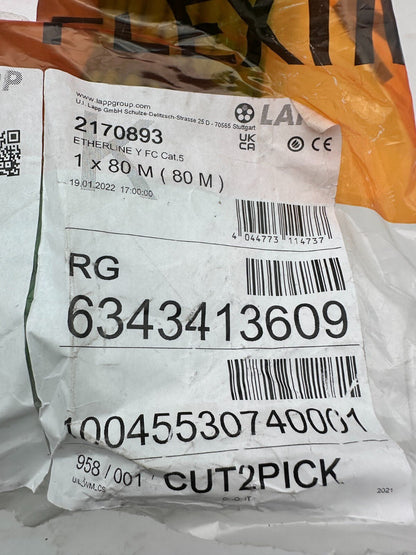 LAPP 2170893 ETHERLINE FC CAT 5 80m - KLR Automation