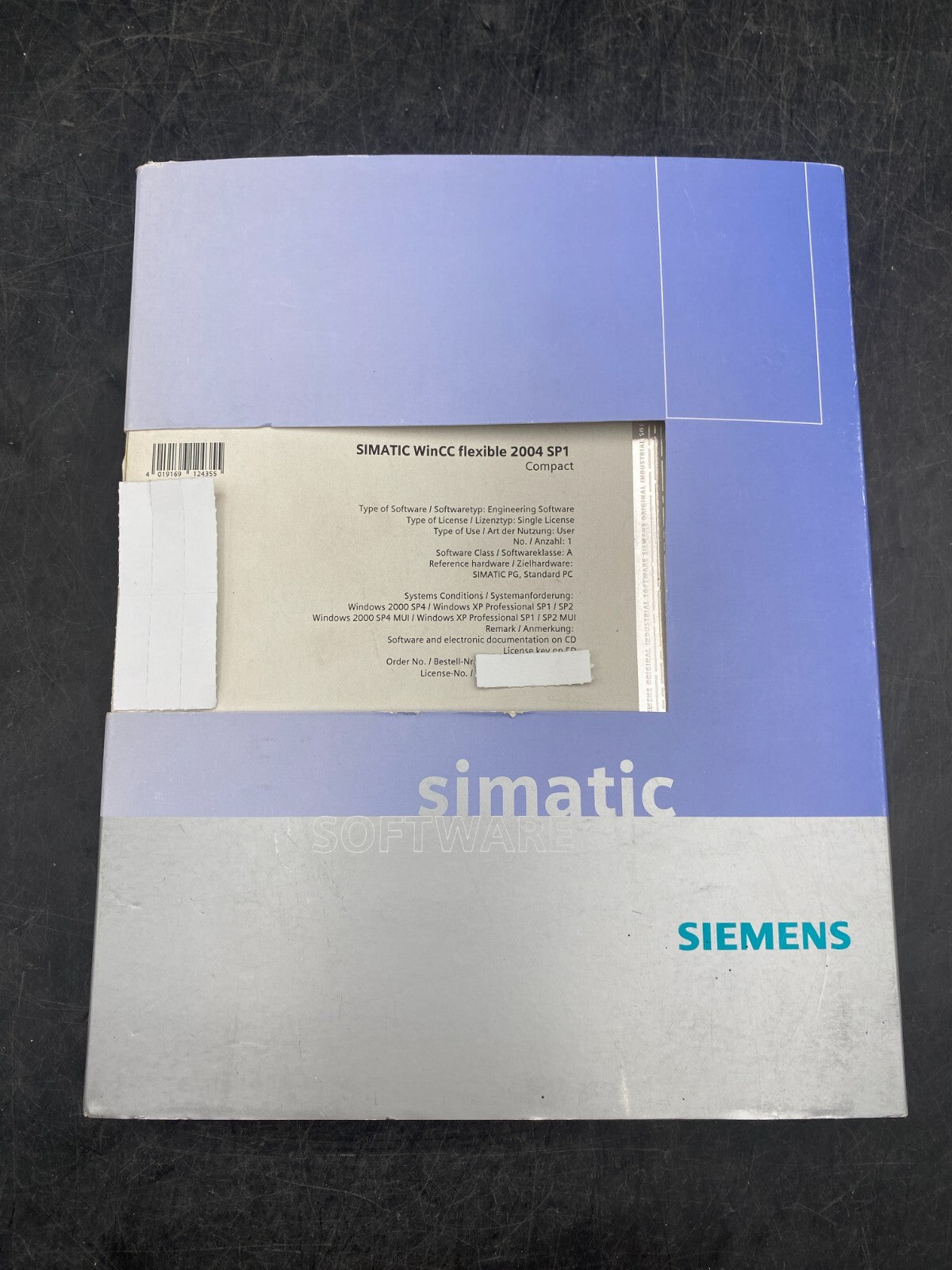 SIEMENS SOFTWARE SIMATIC WINCC FLEXIBLE 2004 SP1 COMPACT 6AV6611 - 0AA01 - 0AA0 - KLR Automation