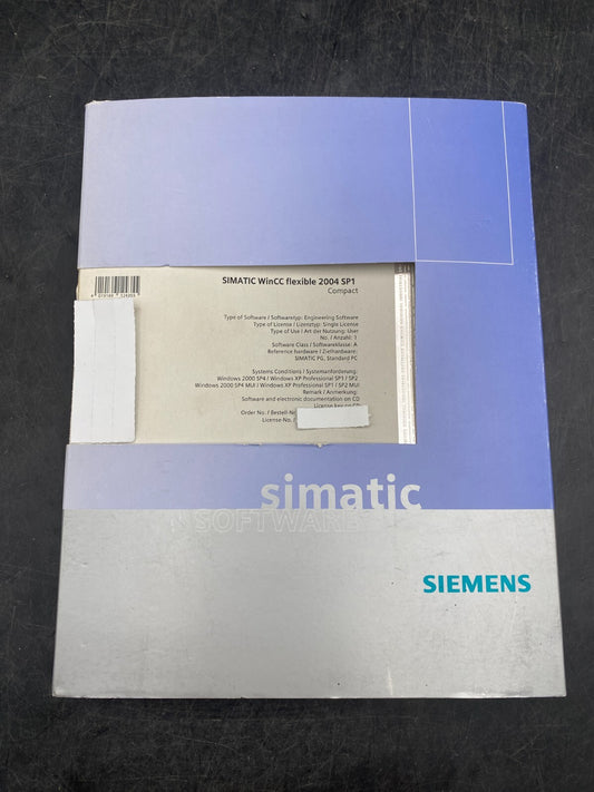SIEMENS SOFTWARE SIMATIC WINCC FLEXIBLE 2004 SP1 COMPACT 6AV6611 - 0AA01 - 0AA0 - KLR Automation