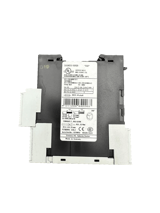 SIEMENS 3UG4513 - 1BR20 SIRIUS MONITORING RELAY - KLR Automation
