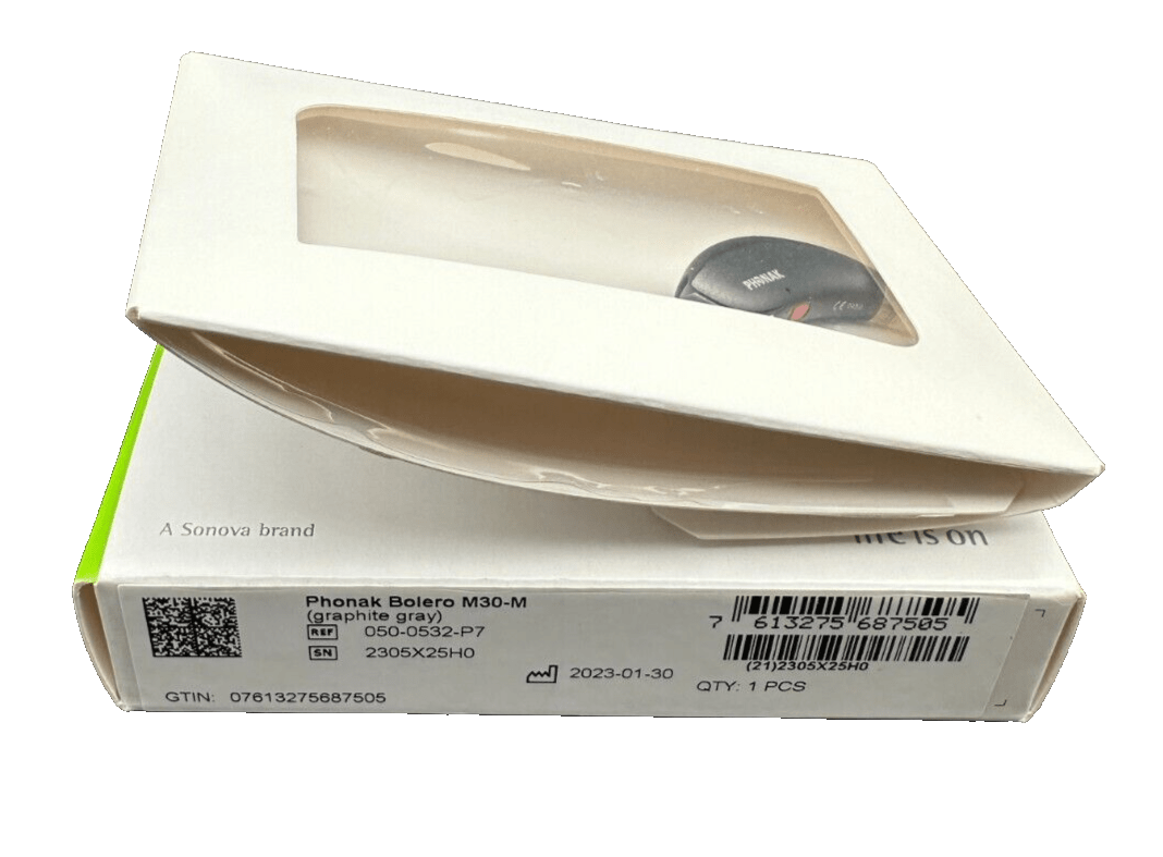 PHONAK BOLERO M30 - M 050 - 0532 - P7 GRAPHITE APPAREIL AUDITIF NEUF BOITE OUVERTE - KLR Automation