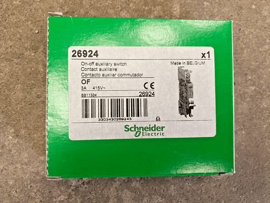LOT OF 12 NEW SCHNEIDER ELECTRIC 26924 ON OFF AUXILIARY SWITCH OF BB11315 - KLR Automation