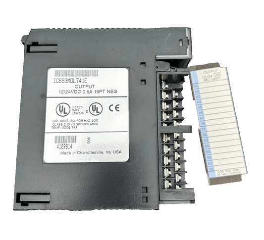 GENERAL ELECTRIC FANUC IC693MDL741E 12/24VDC 0.5A 16PT NEG OUTPUT RELAY - KLR Automation