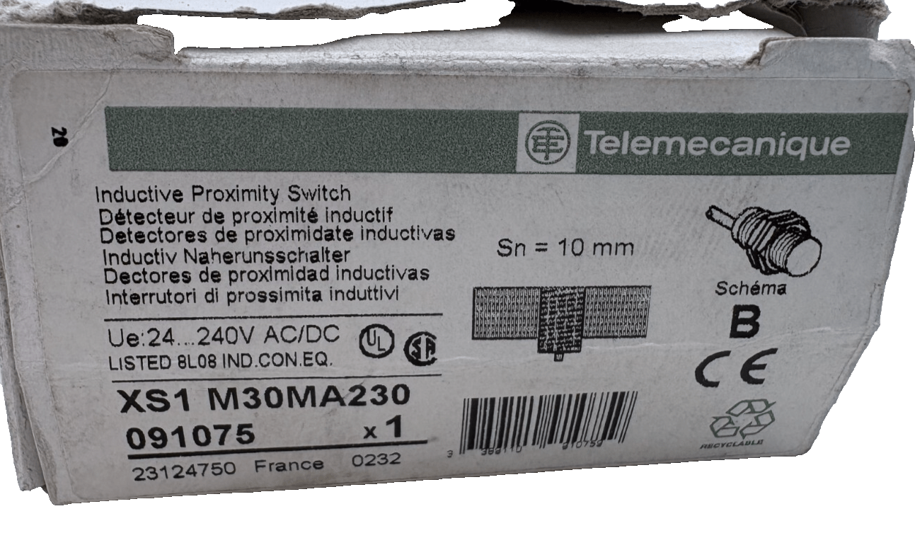 TELEMECANIQUE DETECTEUR DE PROXIMITE XS1 M30MA230 10mm x1 - KLR Automation