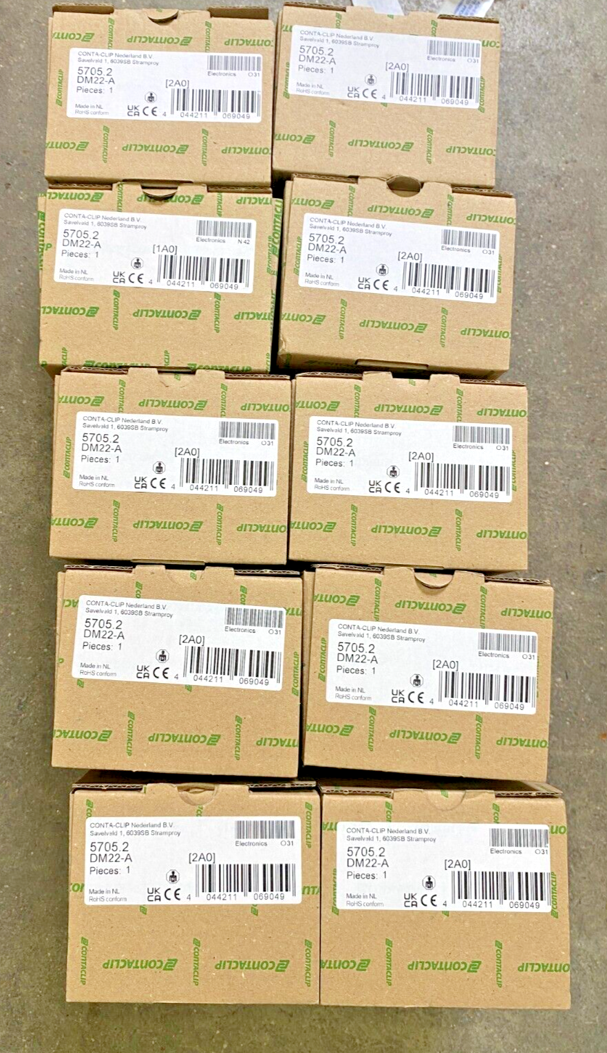 LOT DE 10 CONTACLIP 5705.2 DM22-A MODULE 22 DIODES