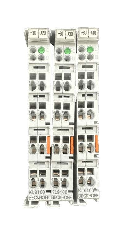 BECKHOFF KL9100 STEPPER MOTOR TERMINAL WITH INCREMENTAL ENCODER 50V DC/5A x3pc - KLR Automation