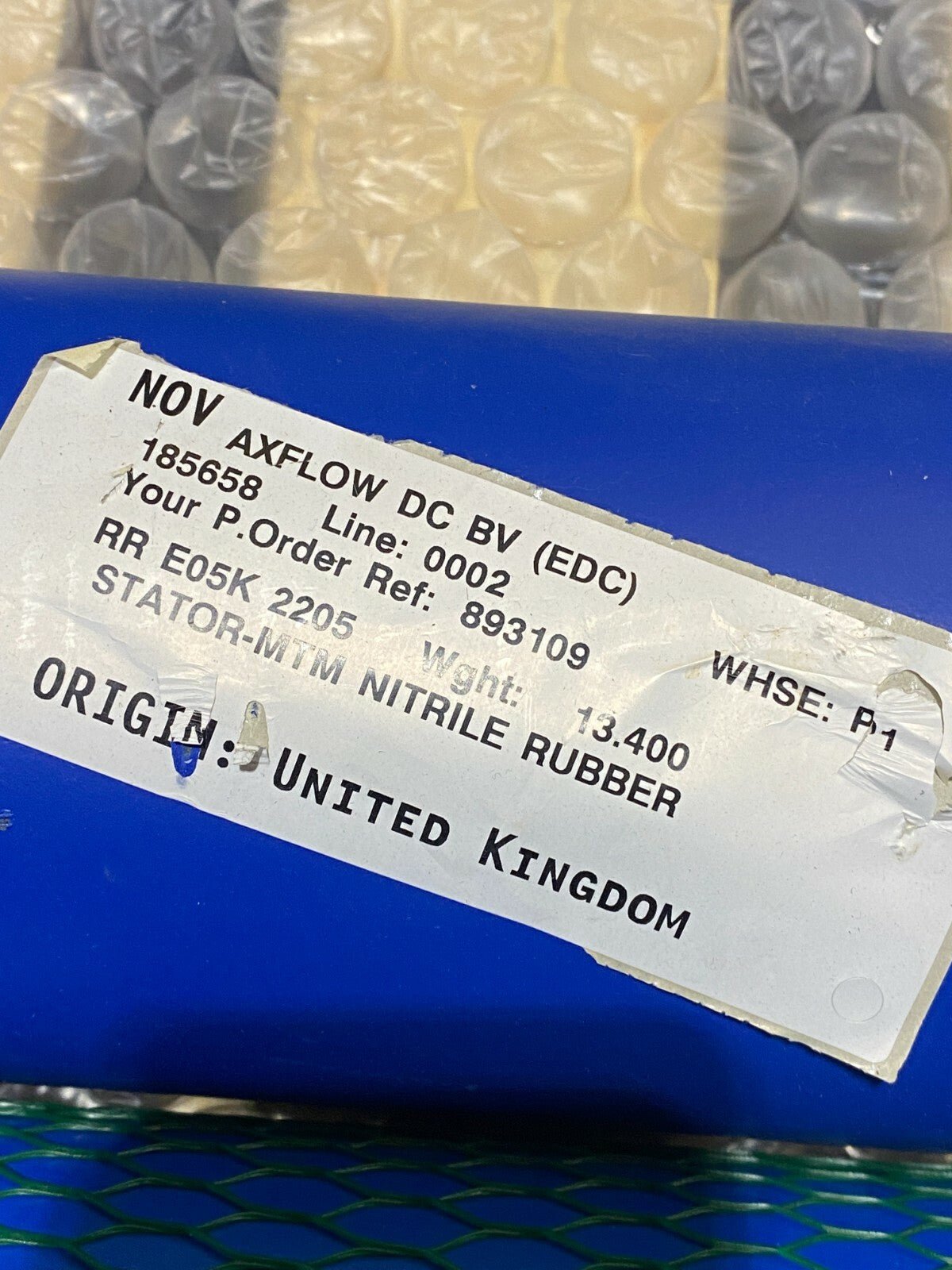 RR E05K 2205 STATOR - MTM NITRILE RUBBER AXFLOW DC BV EDC - KLR Automation