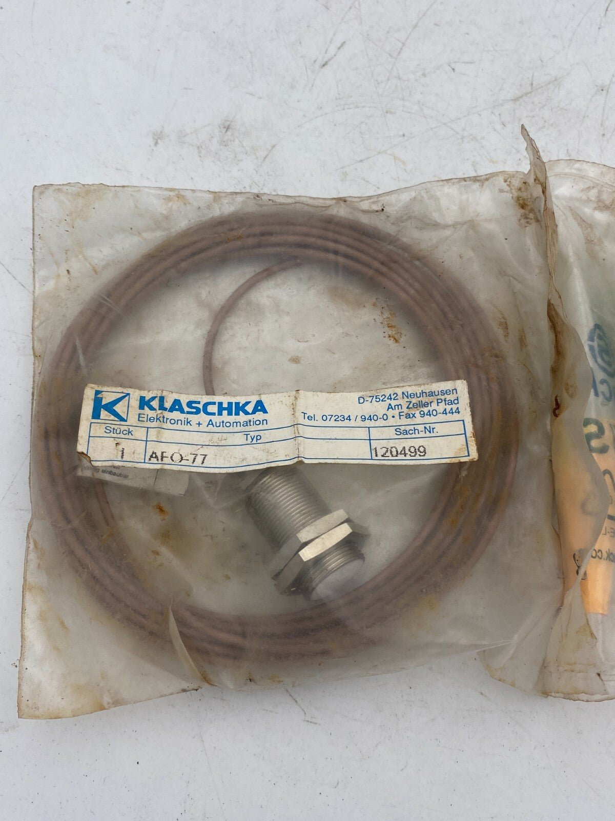 KLASCHKA AFO - 077 120499 Typ ZFN 1/a10ca - 1.3 AFO077 - KLR Automation